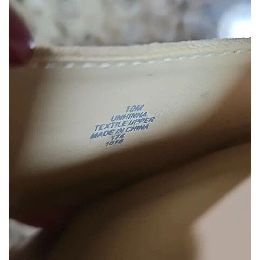 Unisa Cork Wedge‎ Heels Platform Sz 10 70s Womens Textile Open Toe Tan C31